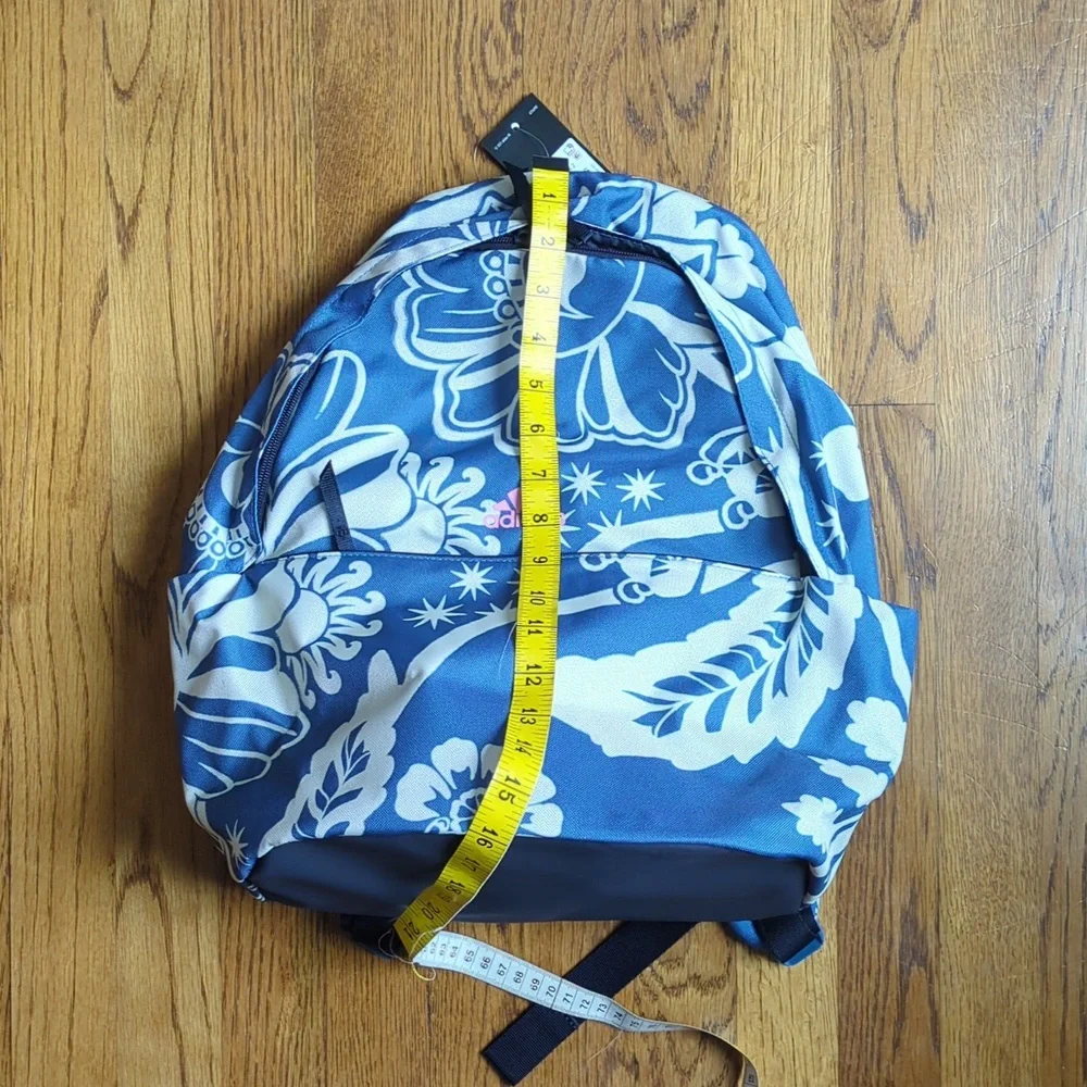 NWT FARM Rio Backpack Adidas Collaboration Botanical Print Blue And White